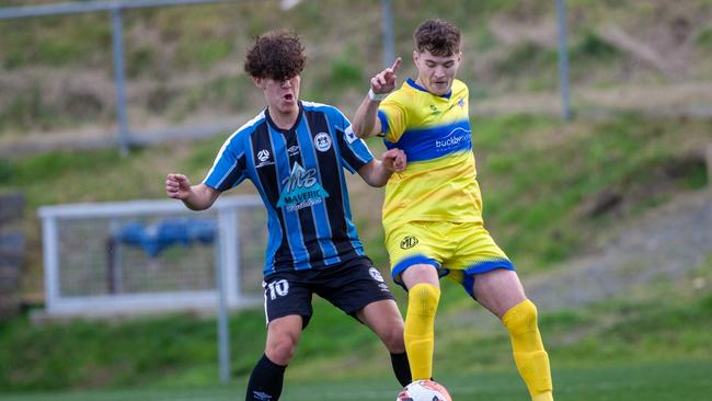 Ilan Mastrocola-Simon playing for Kingborough earlier this season. Picture: Anthony Corke