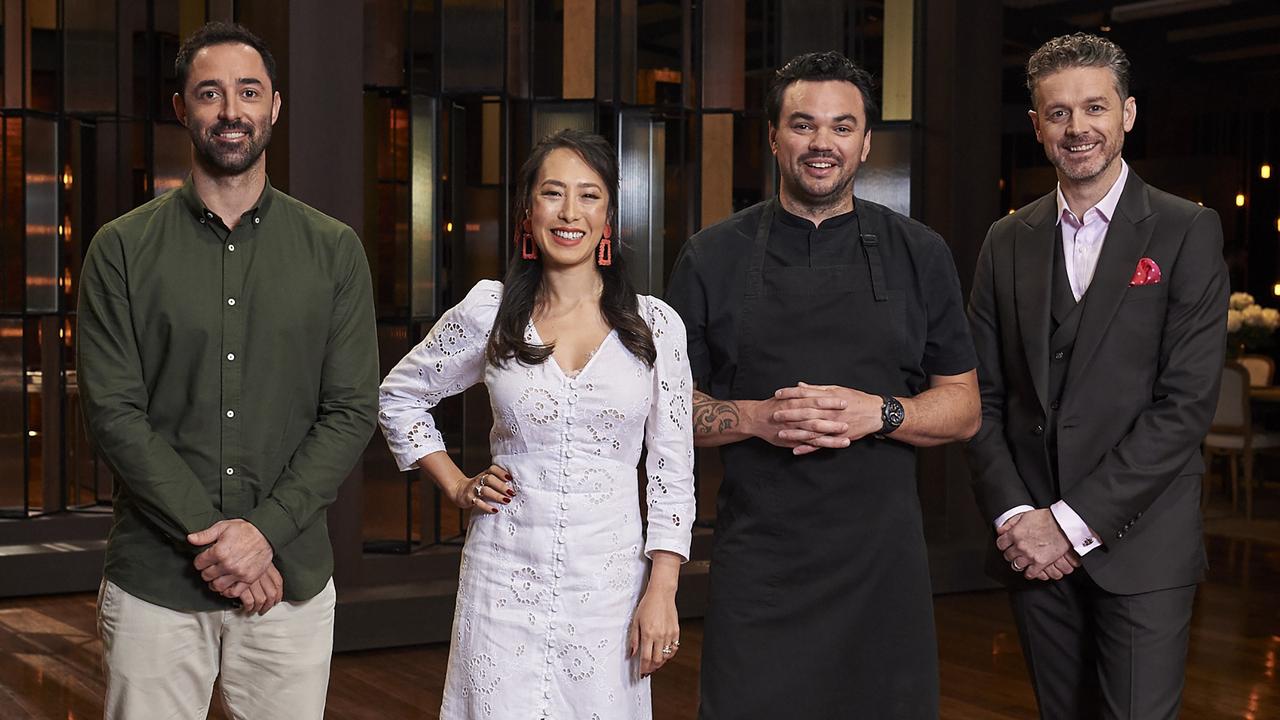 Peter Gunn with the MasterChef judges.