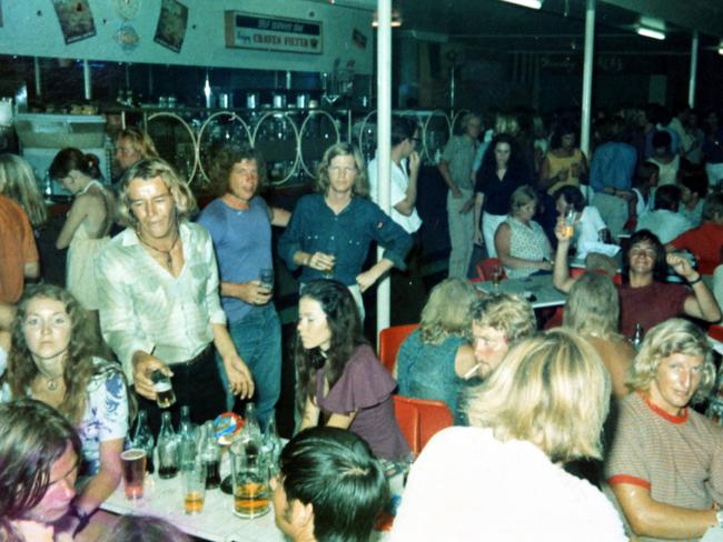 Crowds at The Patch, at Coolangatta, in the 1980s. The venue hosted shows by everyone from Cold Chisel to Iggy Pop and Cheap Trick. Picture: Supplied.