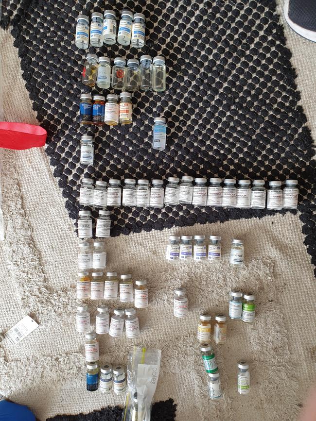 Police found kilograms of steroids at his house (file image)