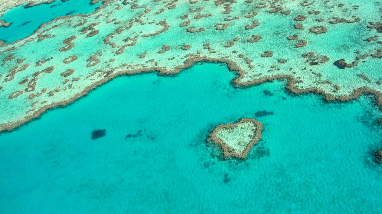 Heart Reef, Great Barrier Reef, Qld. Picture: Tourism Whitsundays