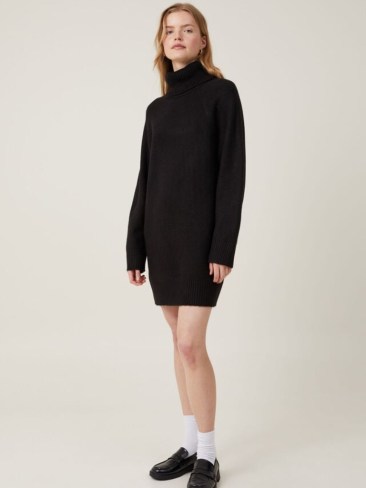 Lux Roll Neck Knit Mini Dress. Picture: Cotton On.