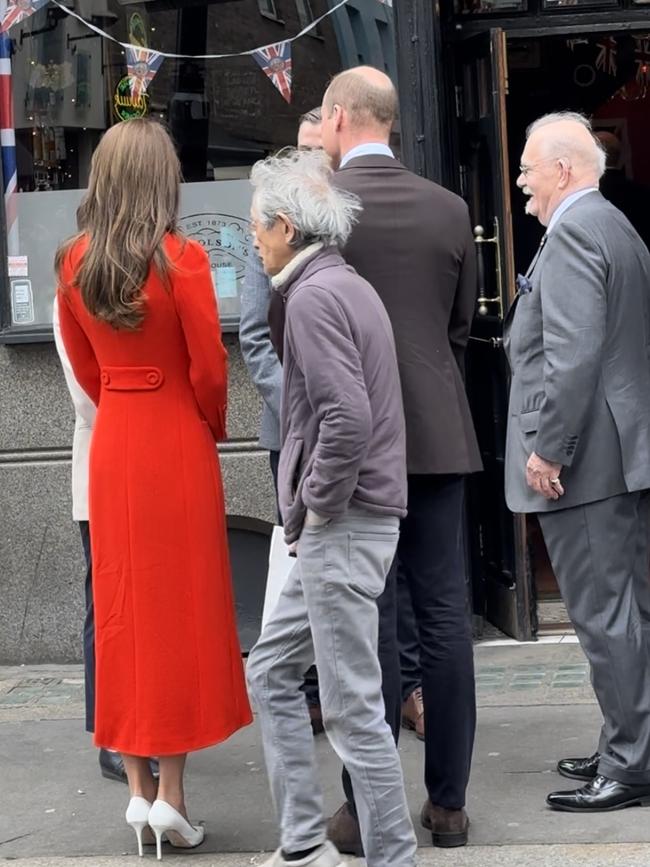 The man was mere centimetres from the royal couple – and seemed completely unfazed. Picture: Bronte Coy