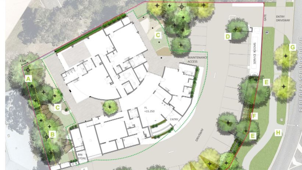 The landscape plans for the proposed Habitat Early Learning Centre at Peregian Springs.