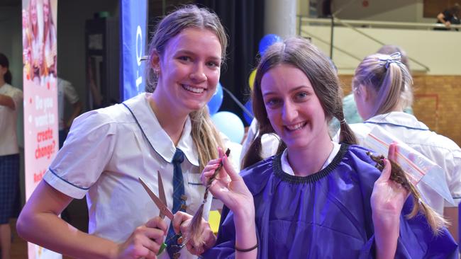 Year 12 students at Loreto College 'Rocked the Chop' for the Cancer Council's Ponytail Project. Picture: Jonathan O’Neill.