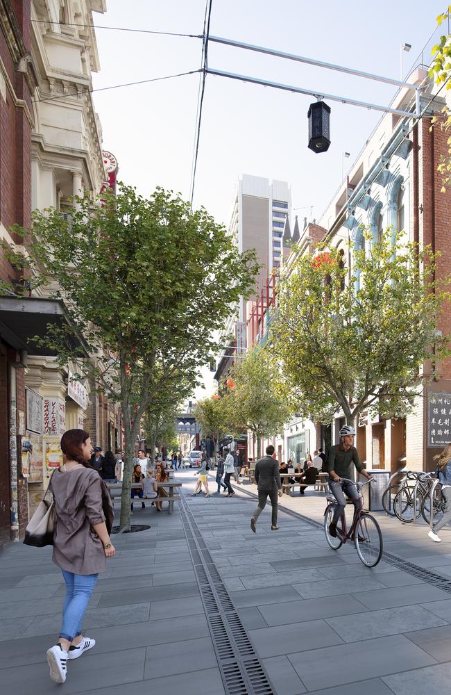 An artist’s impression of what could be implemented on a "Little" Street.