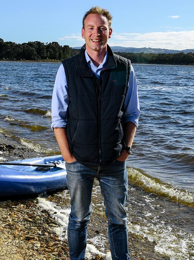 Opposition Leader David Speirs pictured at the Happy Valley Reservoir. Picture: Morgan Sette