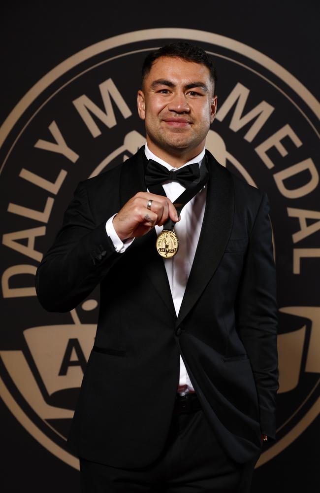 Jahrome Hughes with his Dally M Medal. Picture: Jonathan Ng