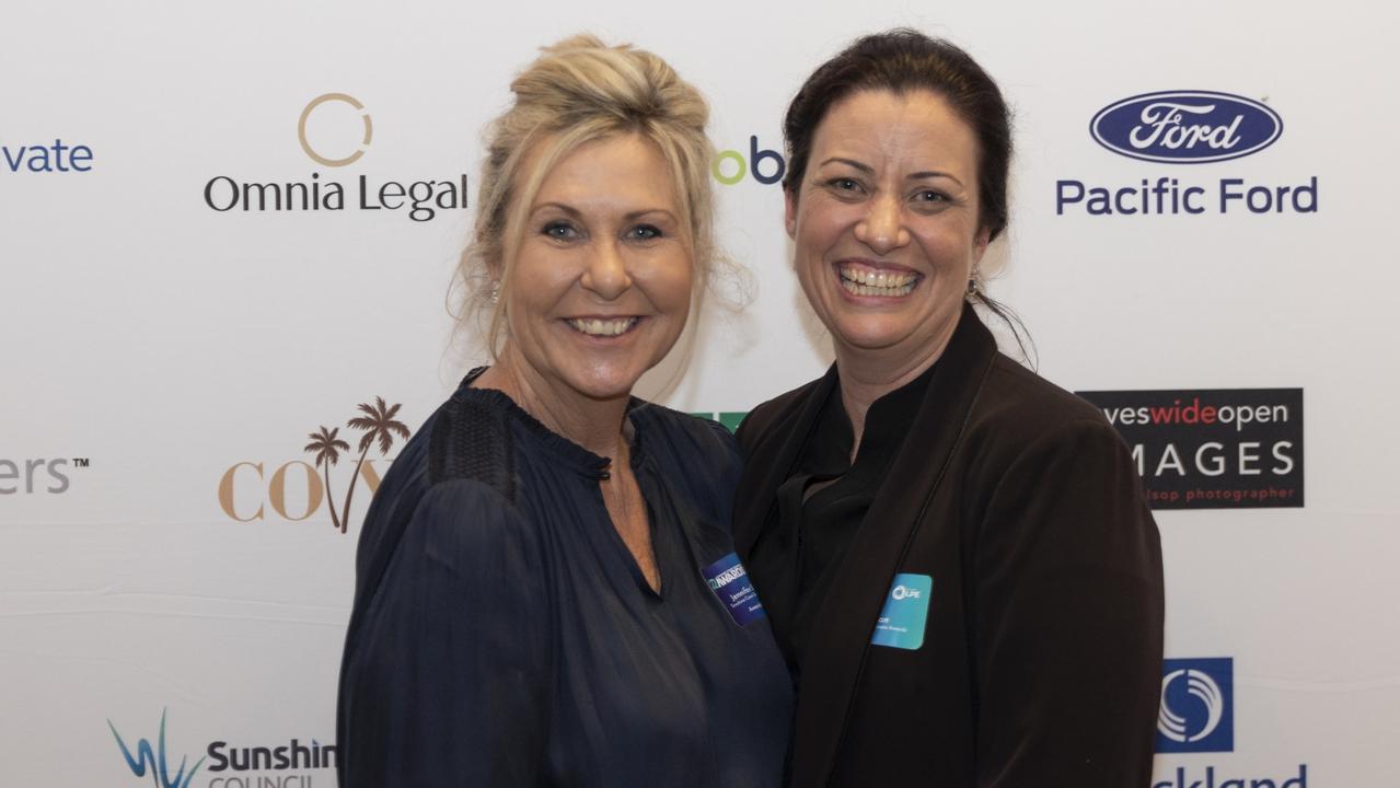 SCBA chair Jennifer Swaine and White House International's Min Swan at the 2022 Sunshine Coast Business Awards finalists celebration.