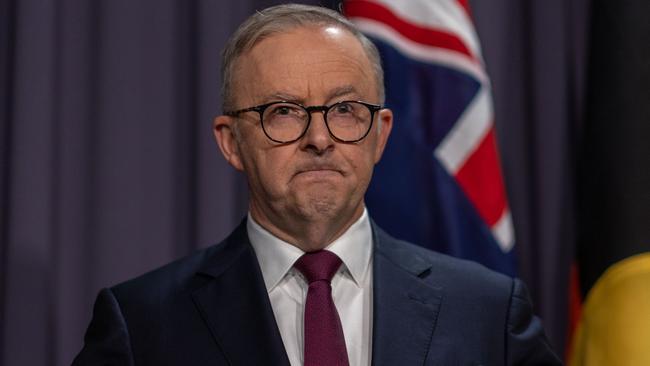 Prime Minister Anthony Albanese on Monday. Picture: NCA NewsWire / Gary Ramage