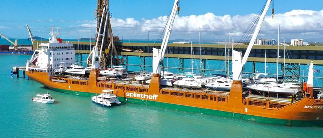 Thirteen yachts from Thailand have arrived in the Port of Mackay rumoured to be part of a new tourism venture in the Whitsundays. Picture: Contributed