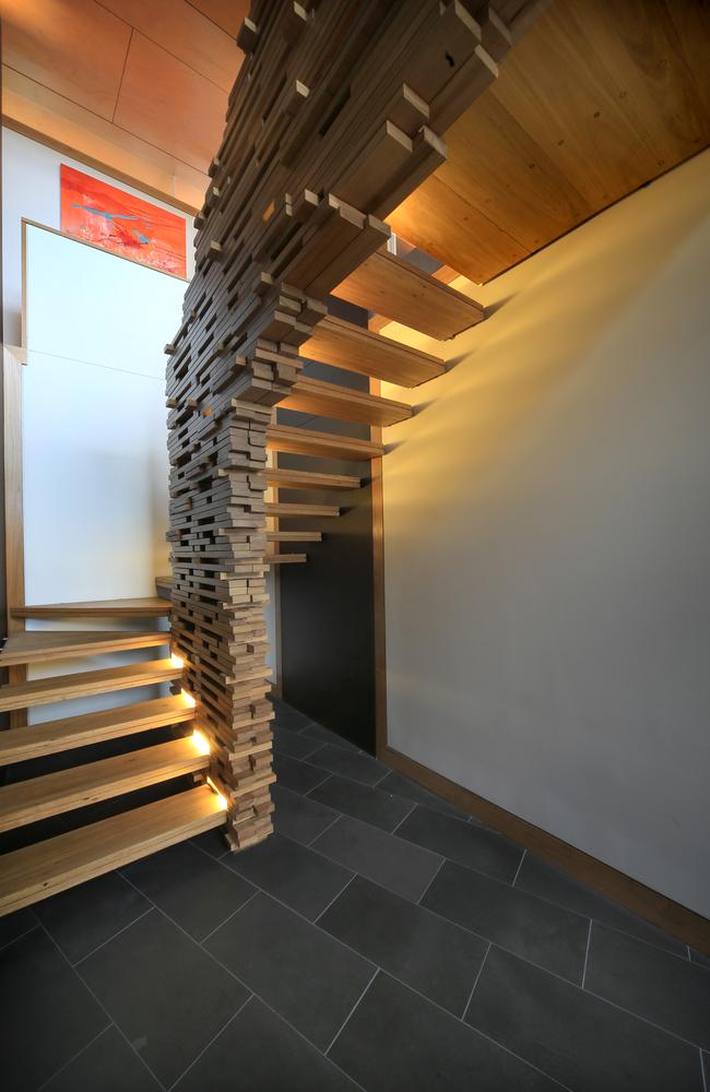 The ‘Jenga’ stair was the design that the builder and the clients felt was the right outcome.