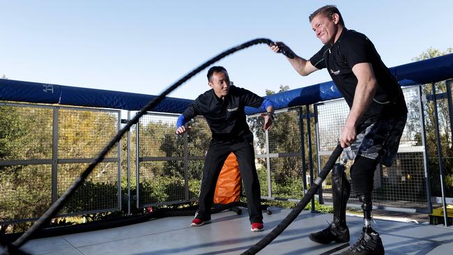 He’s been determined not to let his disability define him and has competed in the Invictus Games. Picture: Stephen Cooper