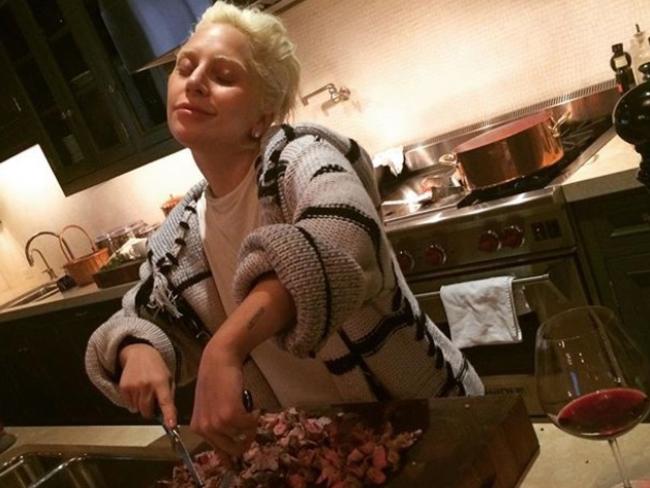 @ladygaga Instagram — making ravioli from scratch