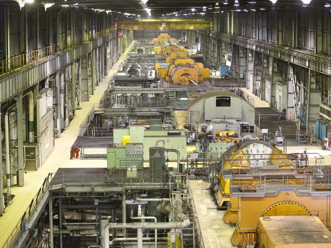 Inside Hazelwood power station. Picture: David Caird