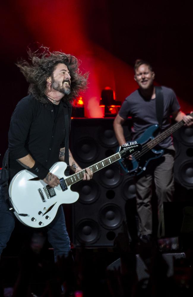 Foo Fighters pictured preforming at Sydney Showground, Homebush. Picture: The Sunday Telegraph / Monique Harmer