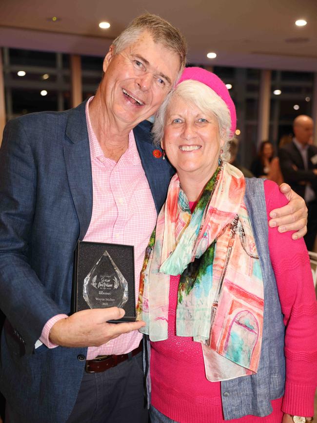 Wayne Sticher and Del Sticher at the Gold Coast Australian of the Year Awards 2025 at Sky Point for Gold Coast at Large. Picture, Portia Large.