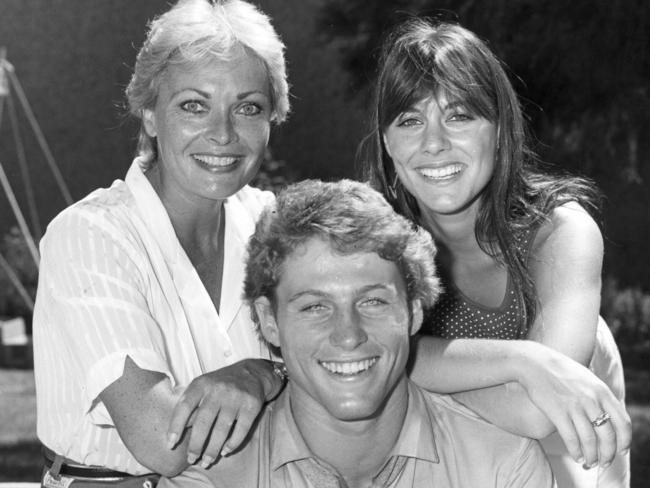 Fowler starred on Sons and Daughters with Rowena Wallace (left) and Peter Phelps (centre). Picture: Supplied