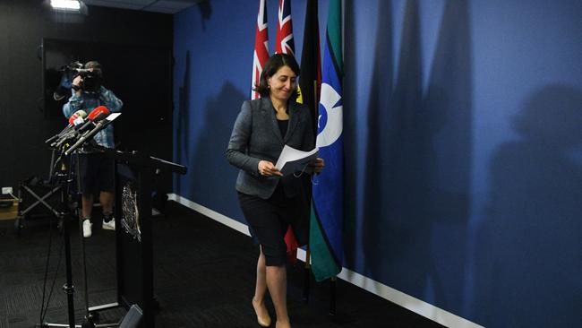 Gladys Berejiklian thanked her colleagues and constituents. Picture: Bianca De Marchi - Pool/Getty Images