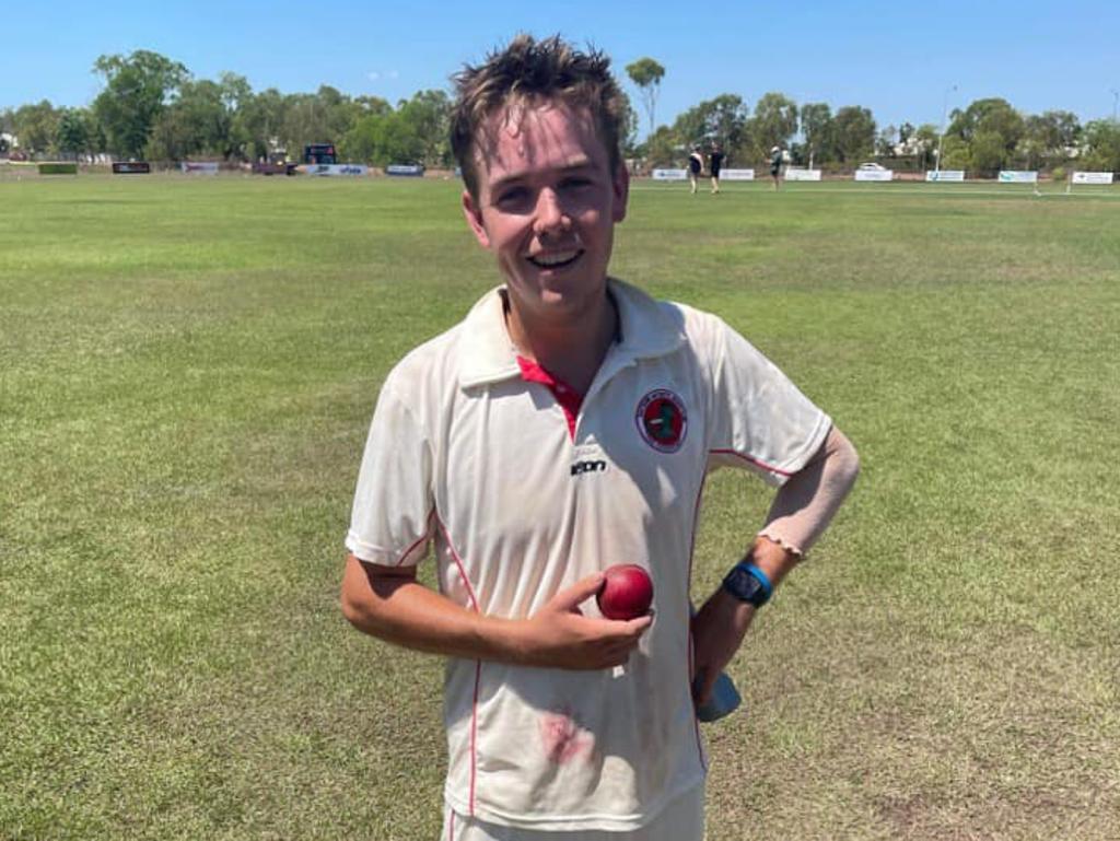 Ash Nagel took 9/28 against Waratah in the semi-final of B Grade. Picture: Southern Districts Cricket Club.