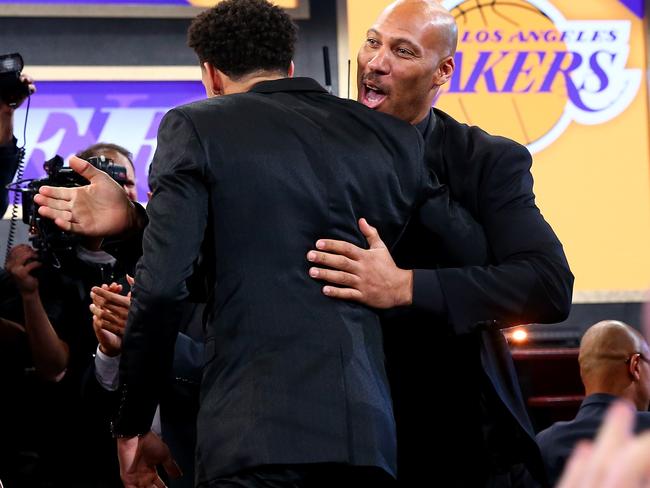 LaVar and Lonzo on Draft night.