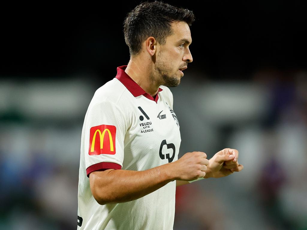 Zach Clough will return to Adelaide United’s starting team on Saturday night. Picture: James Worsfold/Getty Images
