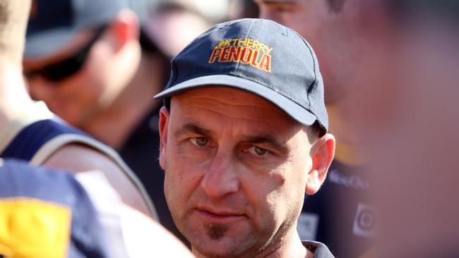 VAFA Division 1 Football grand final: Williamstown CYMS V Therry Penola at Visy stadium. Therry Penola coach Denis Castaldi Picture: Mark Wilson