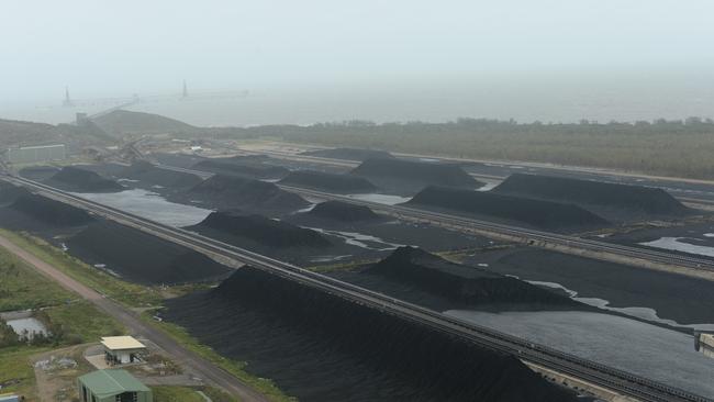 <span class="bylinetitlegrey">The coal terminal at Abbot Point where the Adani coal will be exported.</span>