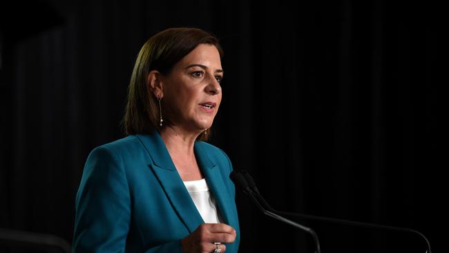 Opposition Leader Deb Frecklington speaks during the forum. Picture: NCA NewsWire / Dan Peled