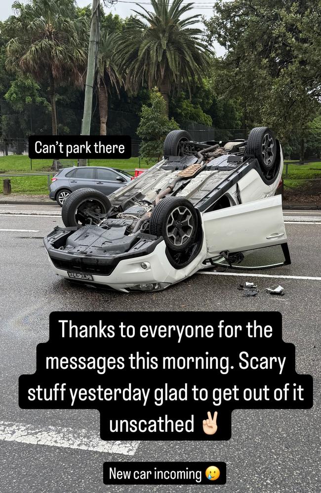 Cooper Johns was lucky to walk away from this collision.