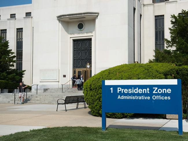 The main building at Walter Reed National Military Medical Center in Bethesda, Maryland where First Lady Melania Trump is staying after a medical procedure. Picture: AFP
