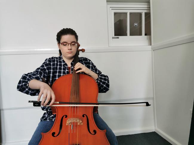 Tilly Jones mainly focuses on Cello and composing but can play up to five instruments. (CREDIT: Adam Daunt)