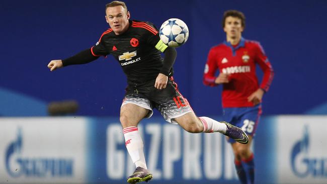 Rooney in action this week against CSKA Moscow.