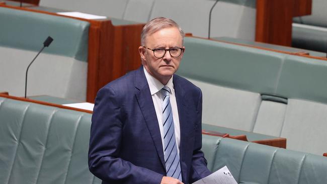 Mr Morrison accused Mr Albanese of trying to “appease” China. Picture: NCA Newswire/Gary Ramage