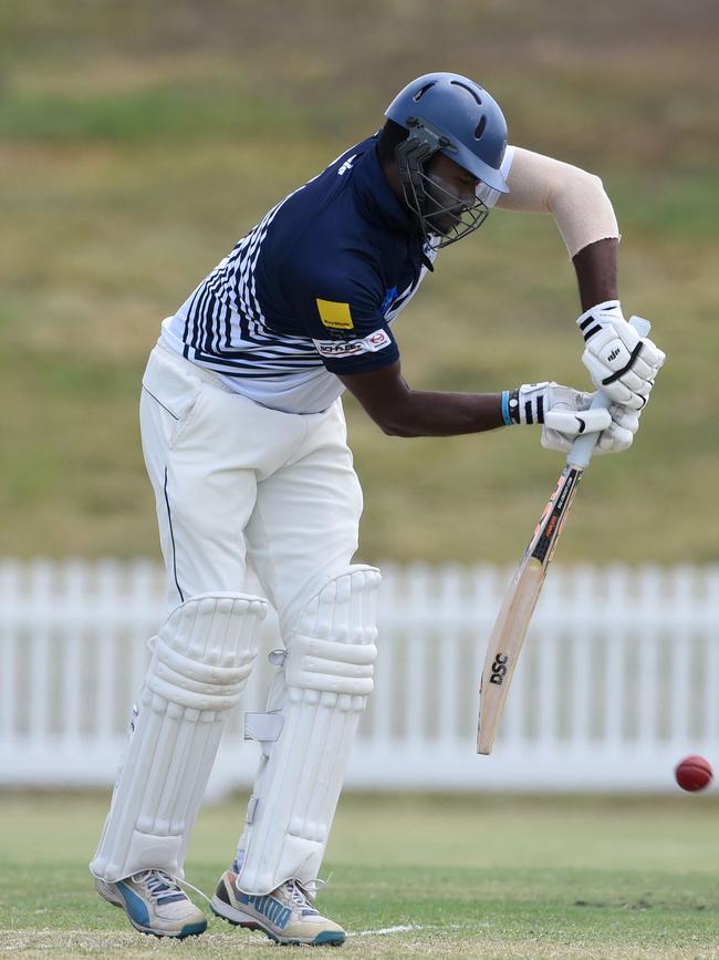 Mitipolarachchi top scored with 72 - his best effort with the bat since joining Broadbeach at the start of last summer. Picture: Steve Holland