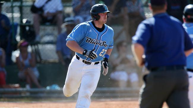 Final of the U25 National Baseball Championships between NSW and WA. NSW's Guy Edmonds. (Stewart McLean)