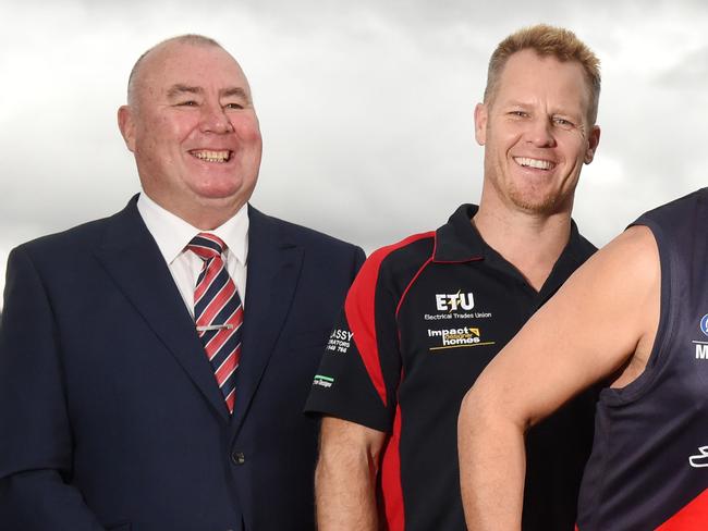 Coburg stalwart Kevin Breen with Paul Turner. Picture: Kylie Else