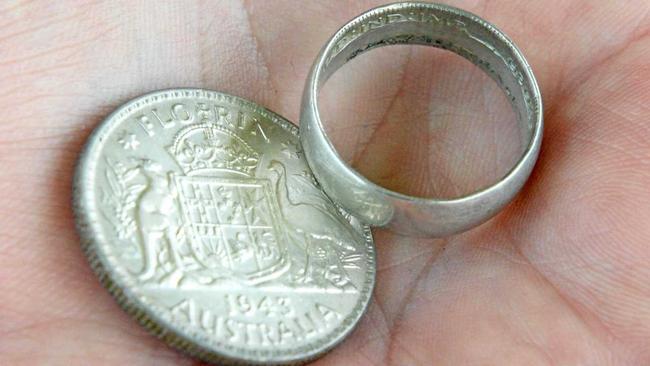 Mark Spencer of CQ Detectorists shows a florin ring. Picture: Jann Houley