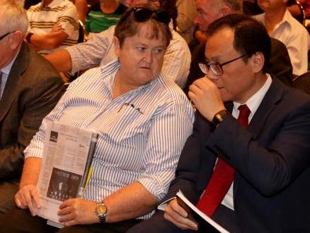 Rodd Peters, Jan Cameron and Chan Wai-Chan at the Bellamys EGM.