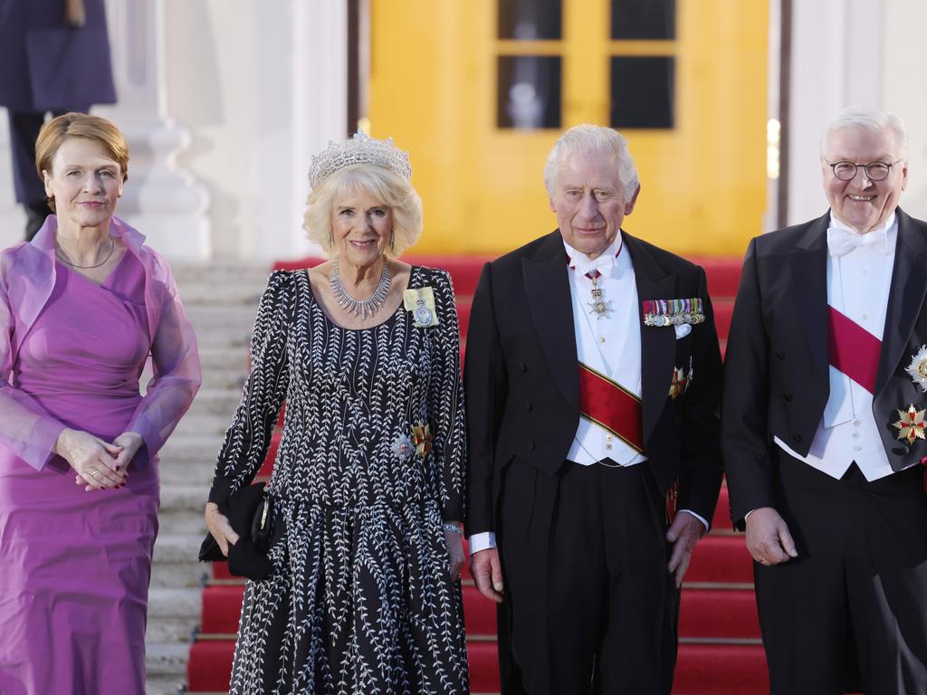 The royal couple with the President of Germany Frank-Walter Steinmeier and First Lady Elke Buedenbender. Picture: Getty Images