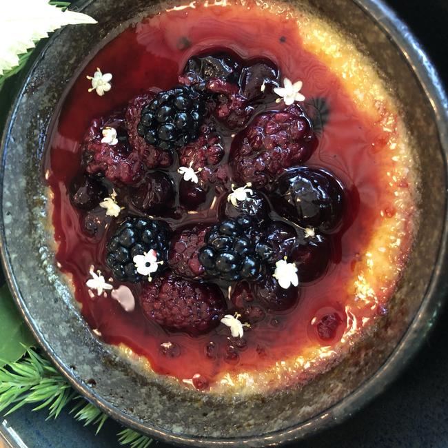 Foraged blackberry and elderflower honey at Topiary, Tea Tree Gully.