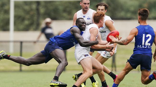 Majak Daw was a standout on Friday morning. Picture: Michael Dodge/AAP