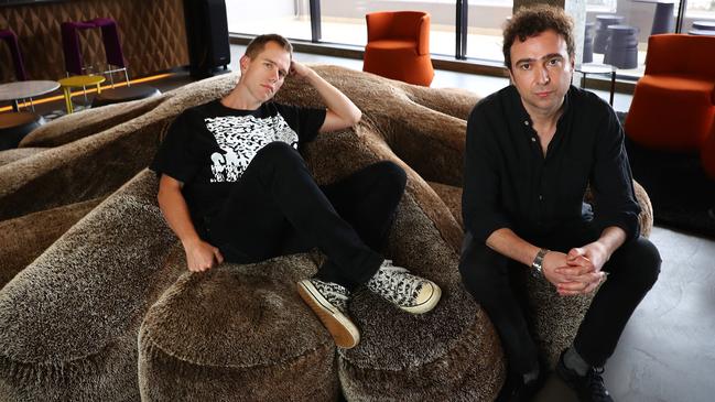 Julian Hamilton and Kim Moyes, right, juggled fatherhood and took their time to write material for their fourth album. ‘A lot of bands don’t get to make four records,’ says Hamilton. Picture: John Feder