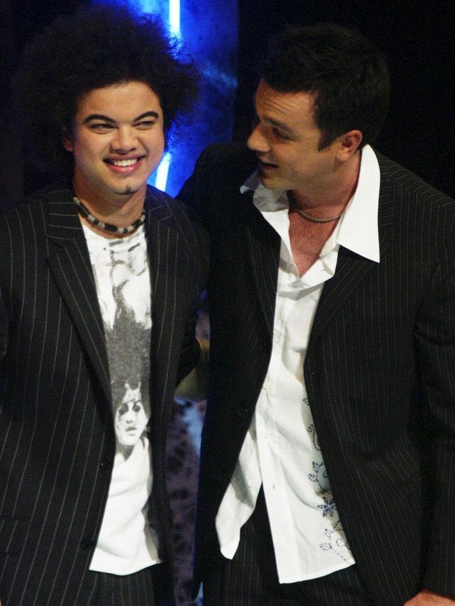 Sydney, 19 November, 2003. Australian Idol winner Guy Sebastian and runner-up Shannon Noll. Picture: AAP Image