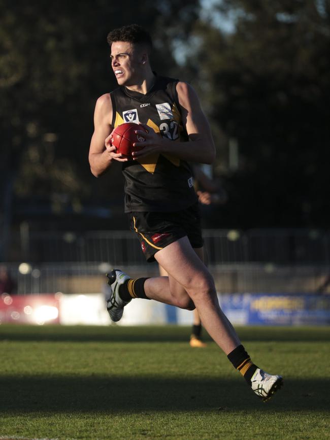 Jake Riccardi has kicked 35 goals in 18 matches. Picture: Luke Hemer/AFL Photos