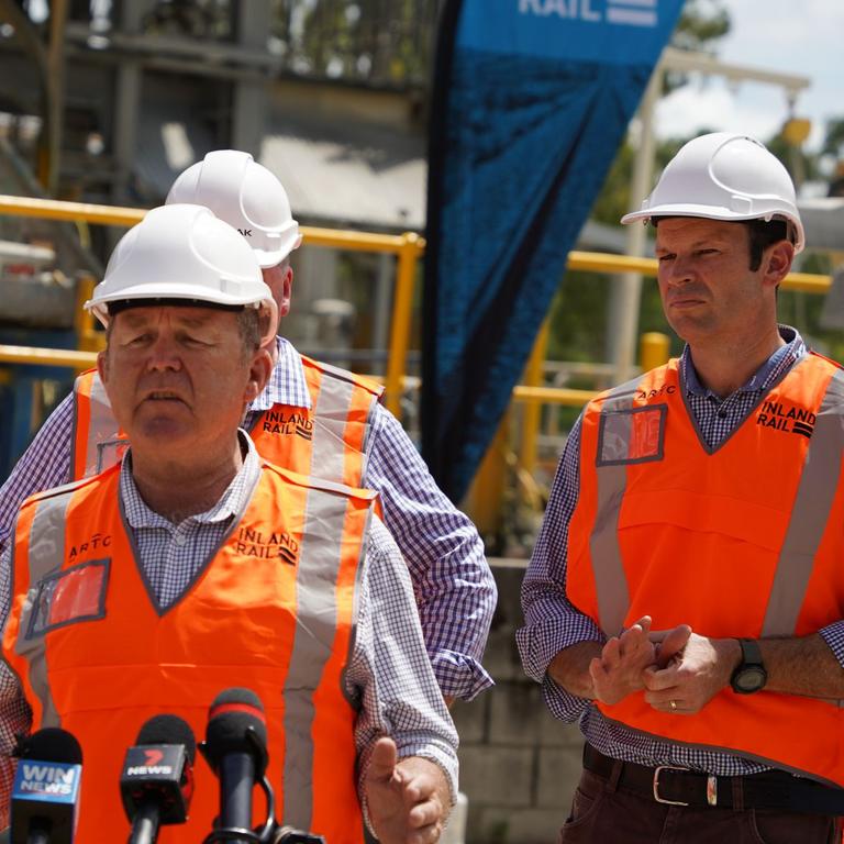 LNP Flynn MP, Colin Boyce (left) calls on urgent action to approve Inland Rail extension to Gladstone. Picture: Supplied