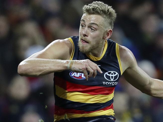 AFL - Round 18 - Adelaide Crows v Essendon at Adelaide Oval. Hugh Greenwood snaps at goal - Misses Picture SARAH REED