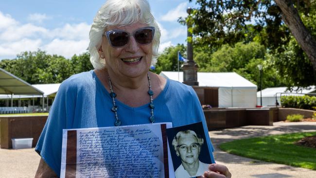 Jill Flett holding a picture of her mother, Mary Bland. Picture: Pema Tamang Pakhrin