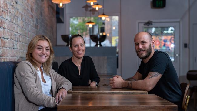 The team behind Noi Petersham: Anastasia Drakopoulos, Federica Costa &amp; Alessandro Intini. Picture: Monique Harmer