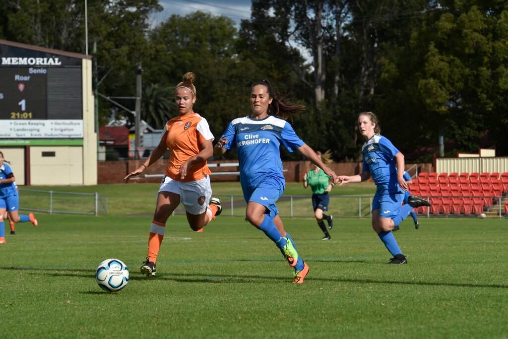 Zoe Brown, Thunder. SWQ Thunder Women vs Brisbane Roar at Clive Berghofer Stadium, April 2018. Picture: Bev Lacey